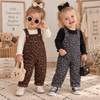 LeopardChic – Alla moda e comode – Salopette da bambina con stampa leopardata