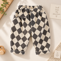 Thumbnail for RetroBloom – Comodi e divertenti – Pantaloni per bambini con motivo Argyle