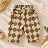 Thumbnail for RetroBloom – Comodi e divertenti – Pantaloni per bambini con motivo Argyle