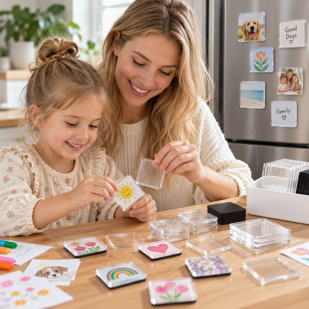 FridgeArt – Creativo e personale – Set di magneti in acrilico fai da te per il frigorifero