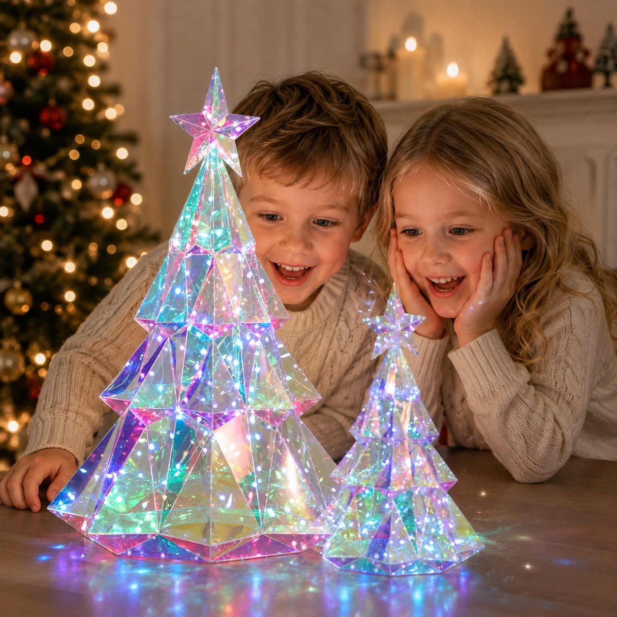 CrystalGlow – Festoso e suggestivo – Albero di Natale decorativo a LED