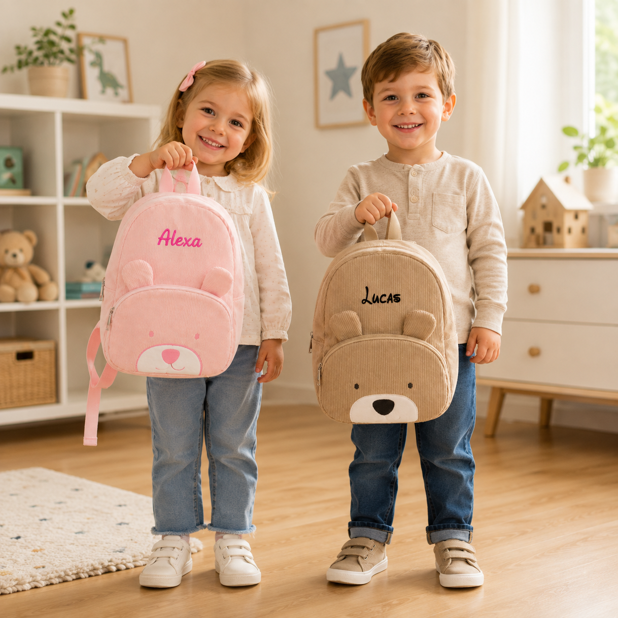 MyLittleBag – Personale e carino – Zaino personalizzato per bambini con nome e stampa con animali