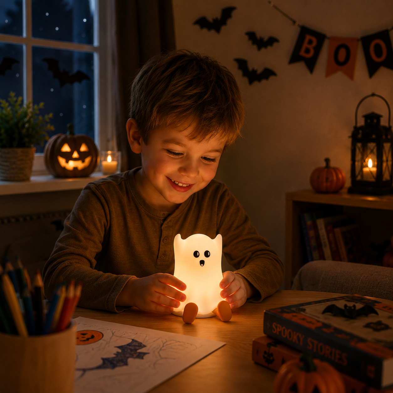 SpookyLamp – Carino e suggestivo – Lucina da notte di Halloween