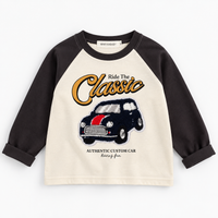 Thumbnail for LittleRetro – Grintoso e alla moda – Maglia a maniche lunghe per bambini con stampa grafica