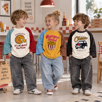 Thumbnail for LittleRetro – Grintoso e alla moda – Maglia a maniche lunghe per bambini con stampa grafica