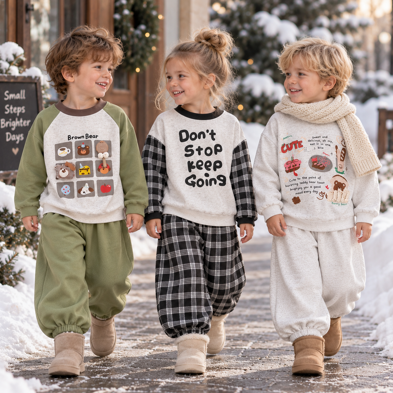 MiniBuddy – Morbido e pratico – Set di maglioni a maniche lunghe per bambini