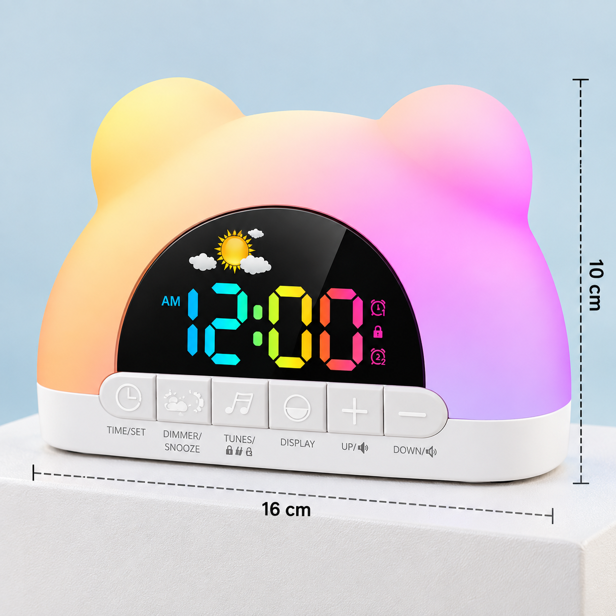 TinySunrise – Delicato e funzionale – Sveglia digitale con luce dell’alba