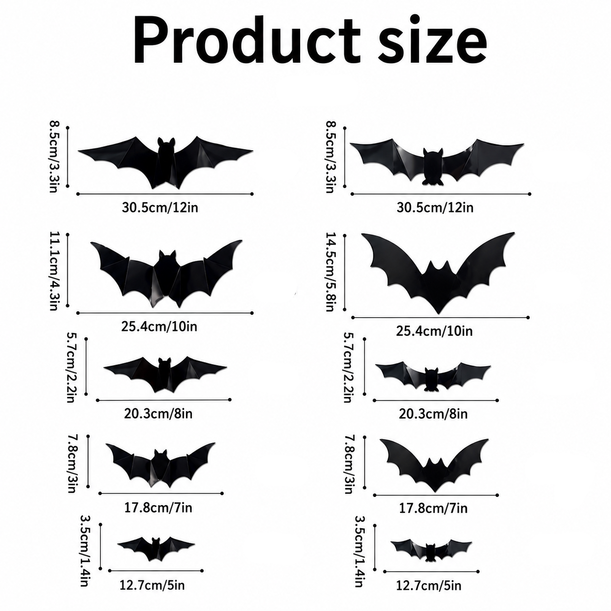 SpookyGlow – Inquietante e suggestivo – Decorazione da parete LED a forma di pipistrello per Halloween