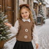 LittlePetal – Dolce e comodo – Cardigan senza maniche da bambina con motivi floreali