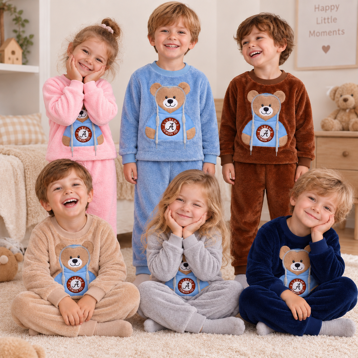 CozyBear – Caldo e morbido – Tuta da allenamento per bambini con motivo a orsetti