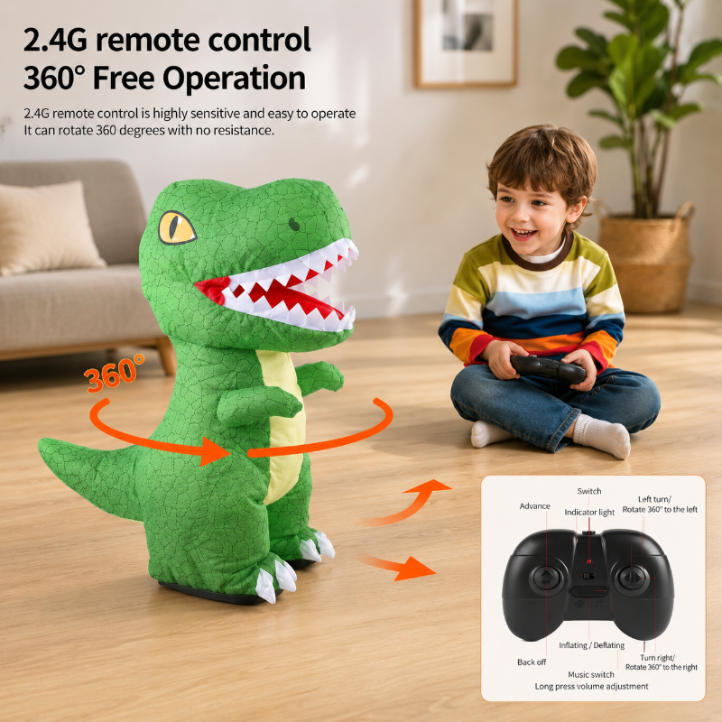 Inflatable Tyrannosaurus Rex – Divertimento e apprendimento – Dino gonfiabile telecomandato