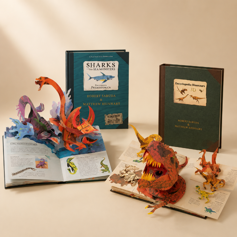 JurassicKids – Avvincente ed educativo – Enciclopedia dei dinosauri in 3D, libro pop-up