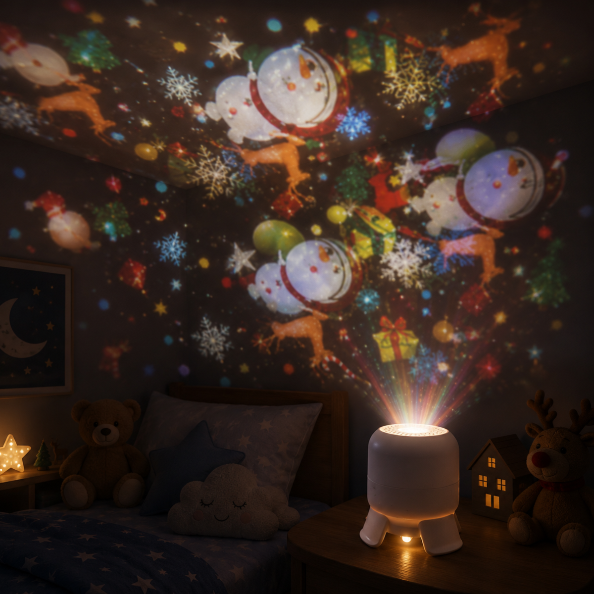 SeaDream – Divertente e istruttiva – Lampada da notte LED girevole a 360°