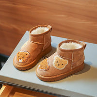 Thumbnail for Mini Fashion - Stivaletto in camoscio marrone con orsetti