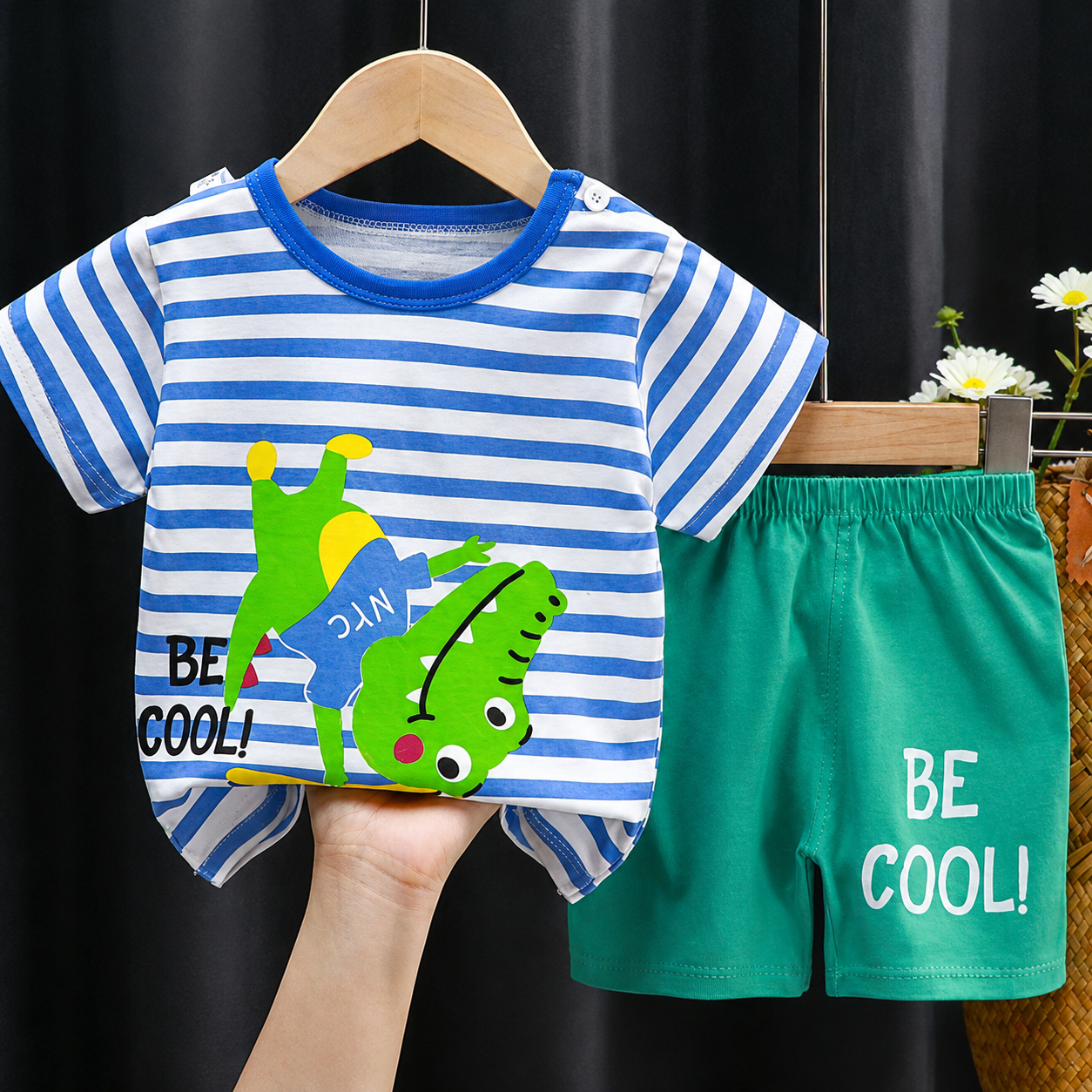 Mini Fashion™ - Abbigliamento stampa leone - Set estivo da bambino