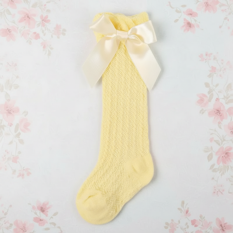 LittleCharm – Delicate ed eleganti – Calzettoni da bambina con fiocco