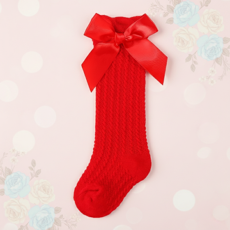 LittleCharm – Delicate ed eleganti – Calzettoni da bambina con fiocco