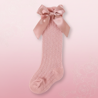Thumbnail for LittleCharm – Delicate ed eleganti – Calzettoni da bambina con fiocco