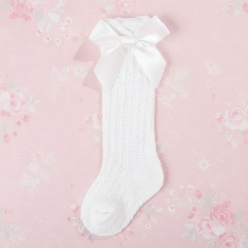 LittleCharm – Delicate ed eleganti – Calzettoni da bambina con fiocco