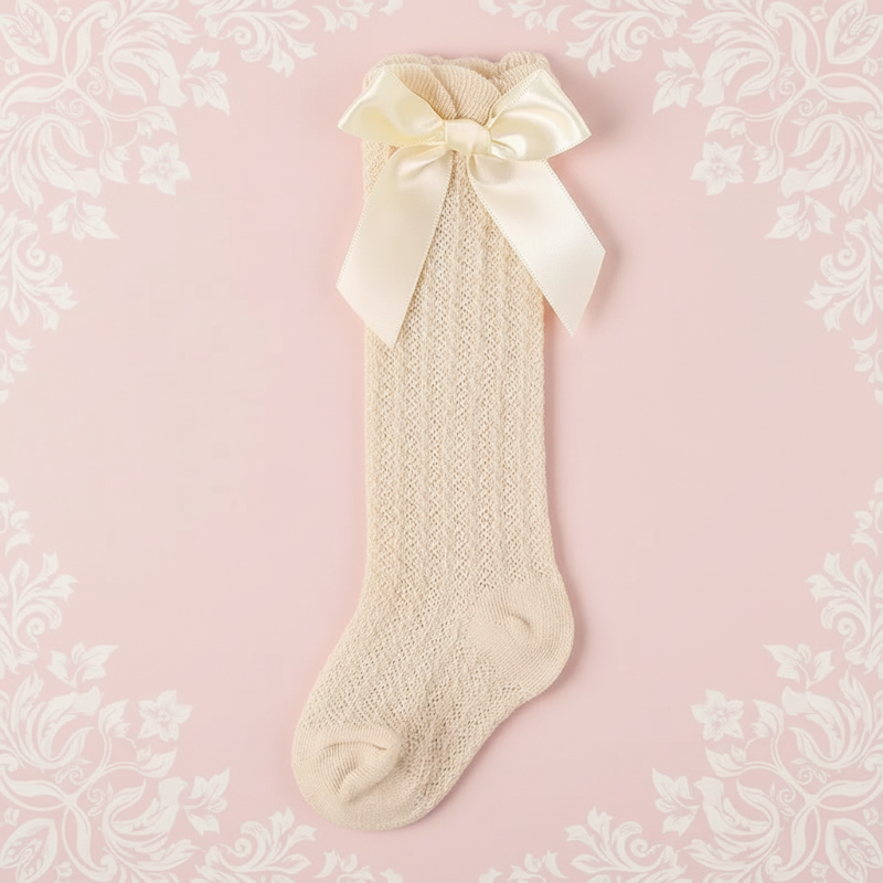 LittleCharm – Delicate ed eleganti – Calzettoni da bambina con fiocco