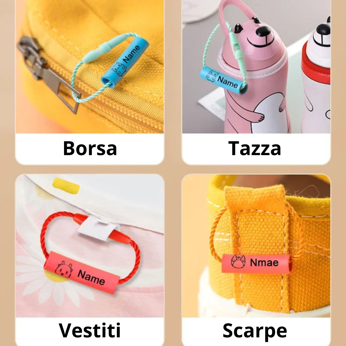 TagBuddy – Sicuro e personale – Etichetta personalizzata con nome