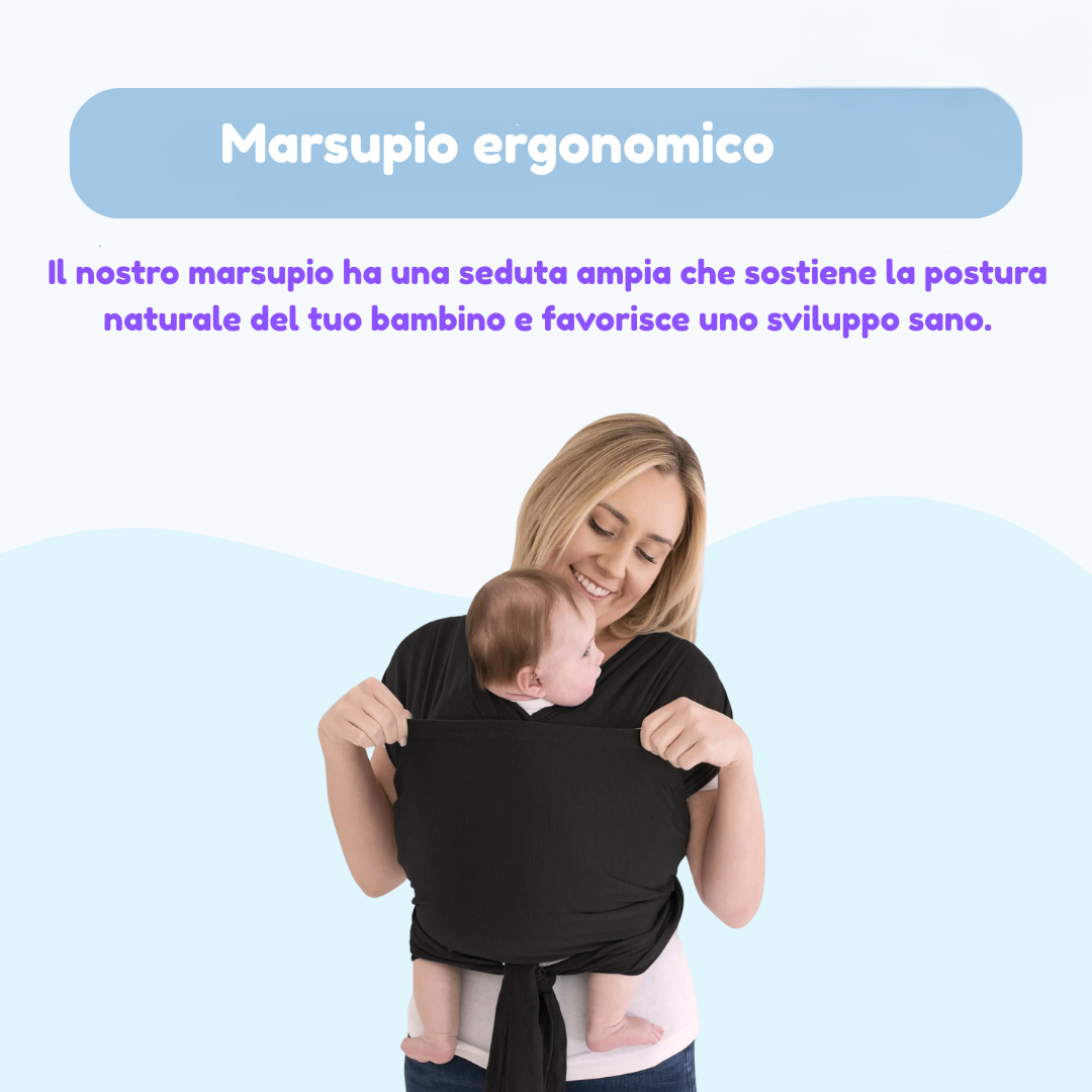 SoftNest - Comodo, traspirante e sicuro - Marsupio ergonomico per neonati