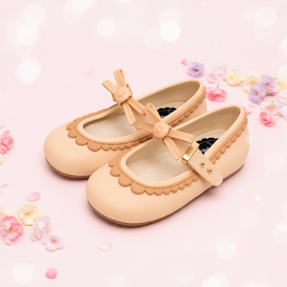 MiniChic – Eleganza e stile – Pantofole per bambini con fiocco