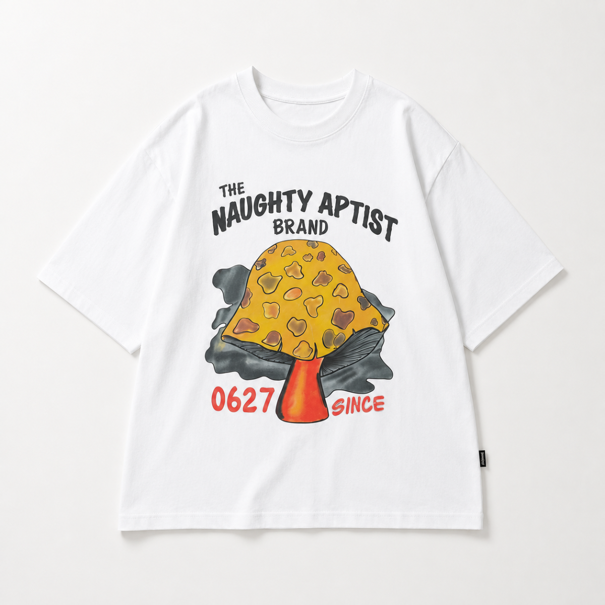 MushroomPlay – Casual & Streetwear – Maglietta oversize con stampa a funghi