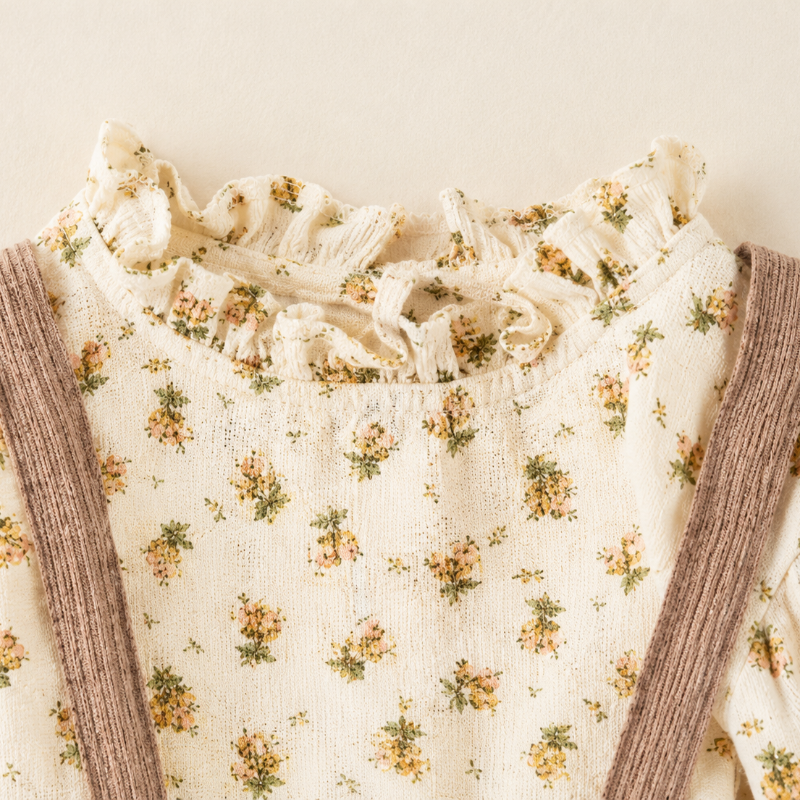 SweetPea – Completo per neonata con volant e stampa floreale