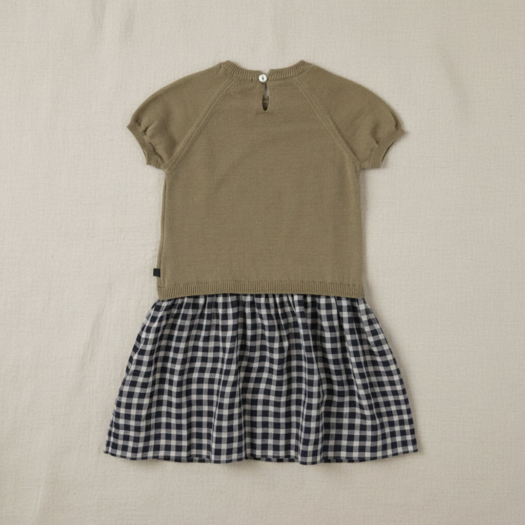 Plaid Patchwork Dress – Alla moda e leggera – Abito a quadri