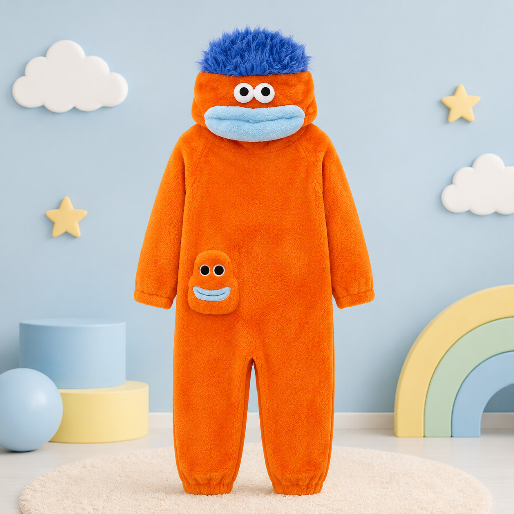 LittleMonster – Comodo e carino – Tutina per bambini con un divertente disegno di un mostro