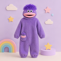 Thumbnail for LittleMonster – Comodo e carino – Tutina per bambini con un divertente disegno di un mostro