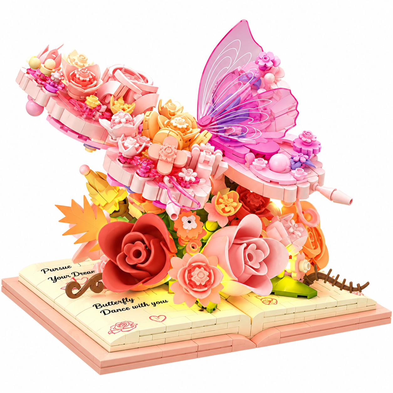 BloomBook – Romantico e creativo – Libro floreale in 3D con rose e farfalle