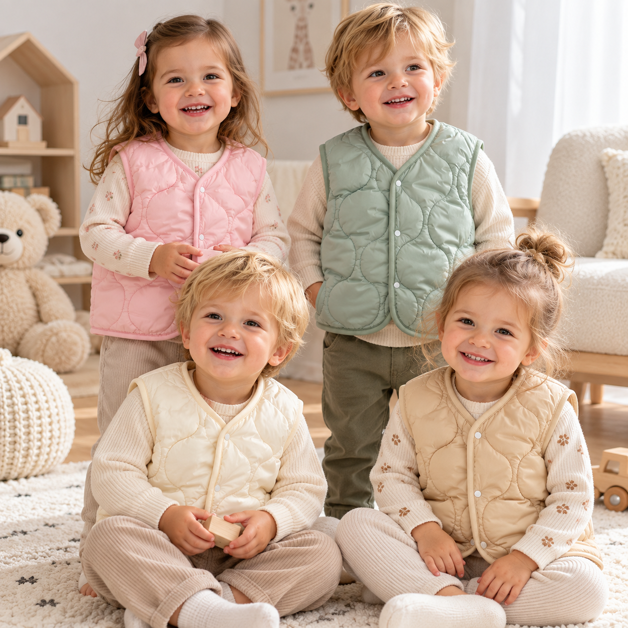 Mini Fashion™ - Eleganza unisex - Giubbotto smanicato per bambini