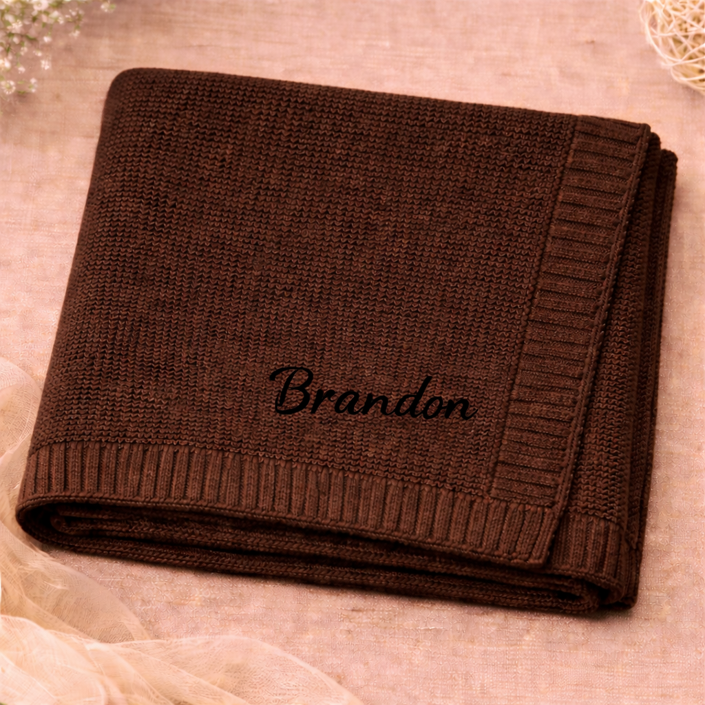 Personalized Baby Blanket – Morbida e unica – Coperta in cotone personalizzata con ricamo