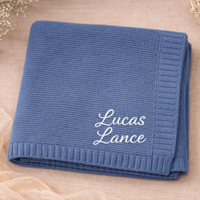Thumbnail for Personalized Baby Blanket – Morbida e unica – Coperta in cotone personalizzata con ricamo