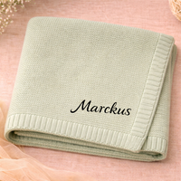 Thumbnail for Personalized Baby Blanket – Morbida e unica – Coperta in cotone personalizzata con ricamo