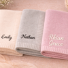 Personalized Baby Blanket – Morbida e unica – Coperta in cotone personalizzata con ricamo
