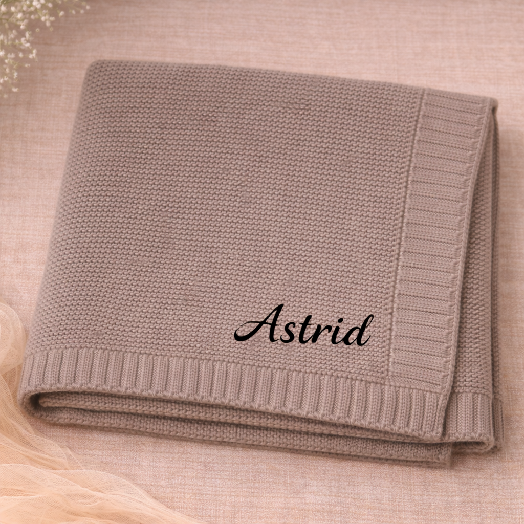 Personalized Baby Blanket – Morbida e unica – Coperta in cotone personalizzata con ricamo