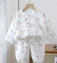 Thumbnail for Mini Fashion™ - Materiale traspirante - Pigiama in lino per bambini