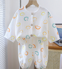 Thumbnail for Mini Fashion™ - Materiale traspirante - Pigiama in lino per bambini