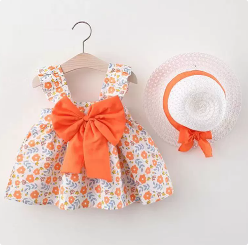 Mini Fashion™ – Dolce ed estivo – Abito da frutta (include cappello di paglia GRATUITO)