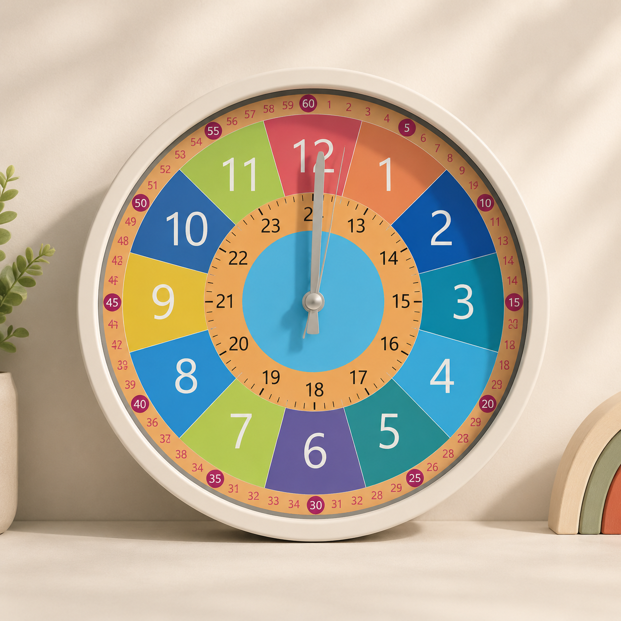ChildrenTime – Indipendente e silenzioso - Orologio da parete educativo per bambini