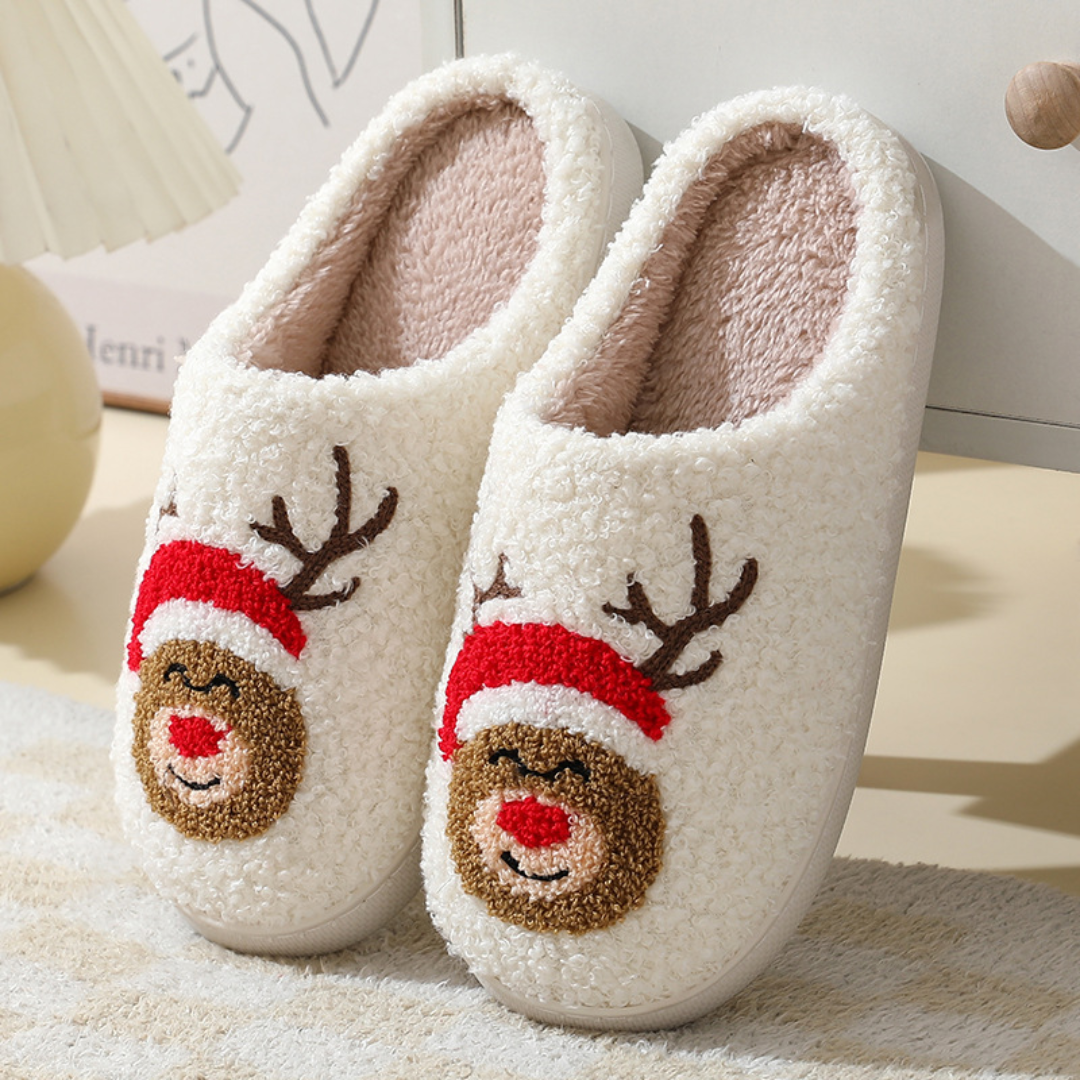 Northern Lights Kids - Caldo e festoso - Pantofole natalizie in peluche a fantasia