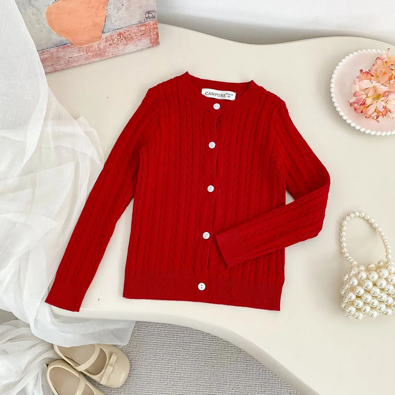 CozyBelle – Elegante e caldo – Cardigan lavorato a maglia con bottoni