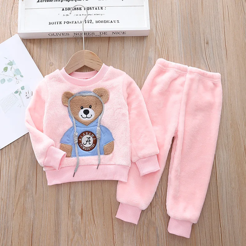 CozyBear – Caldo e morbido – Tuta da allenamento per bambini con motivo a orsetti