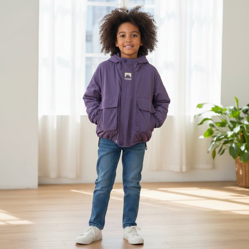 LiloWear – Antivento e idrorepellente – Giacca a vento con cappuccio per bambini