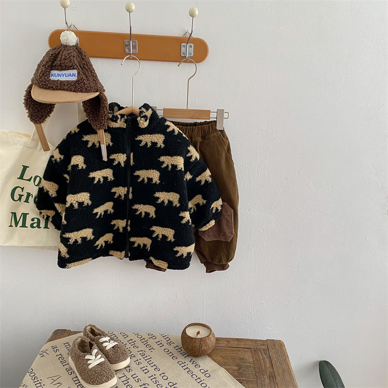 Mini Fashion™  – Extra morbido e caldo – Gilet in pile con orsi