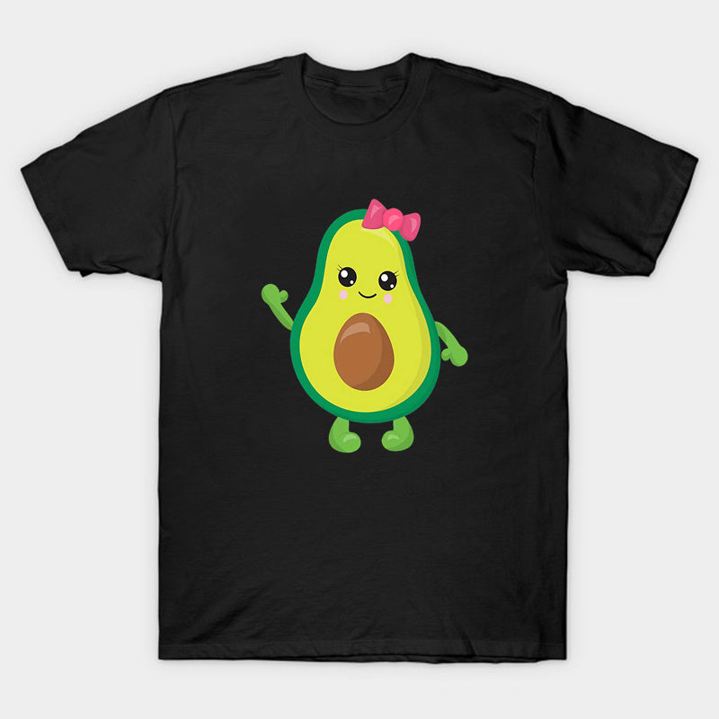 Mini Fashion™ - Abbinamento per tutta la famiglia - T-shirt avocado nera