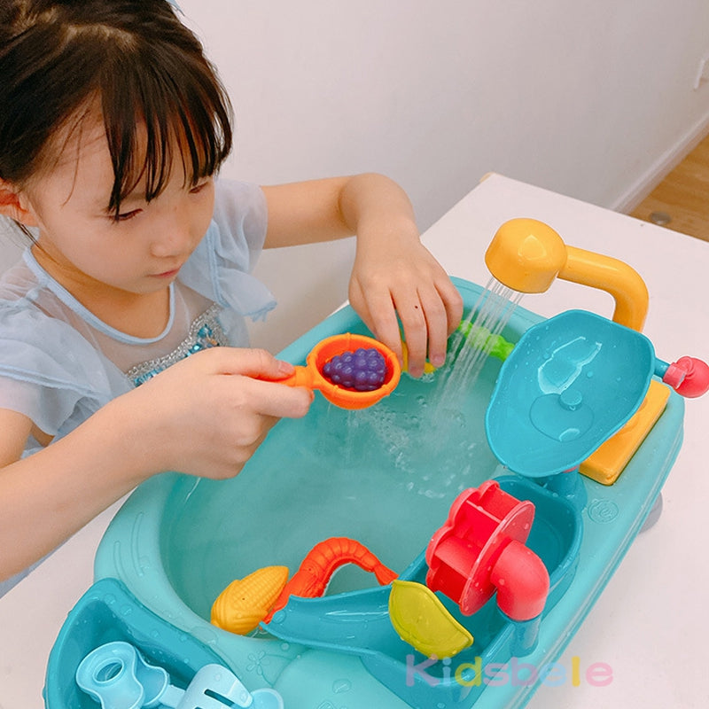 SinkPlay – Fantasia e sviluppo – Lavandino giocattolo e gioco di pesca 2 in 1